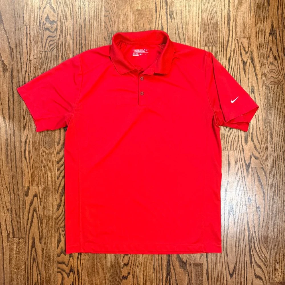 Nike‎ Golf Tour Performance Dri-FIT Polo Shirt Mens Large Red